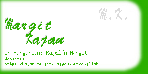 margit kajan business card
